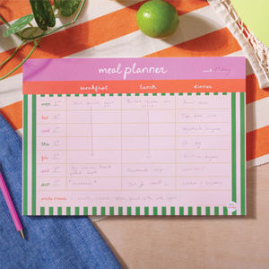 Good Tuesday A4 Weekly Meal Planner Pad Cabana Stripe